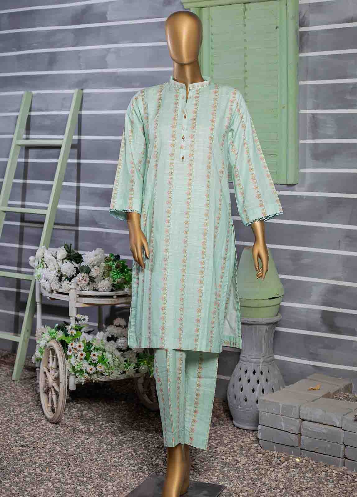 Bin Saeed Fabric - KF-0013 - 2 Piece Printed Khaddar