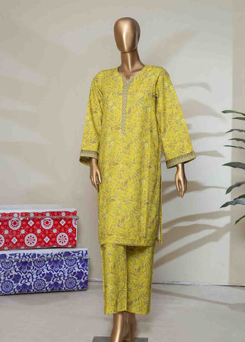 Bin Saeed Fabric - KF-0014 - 2 Piece Printed Khaddar