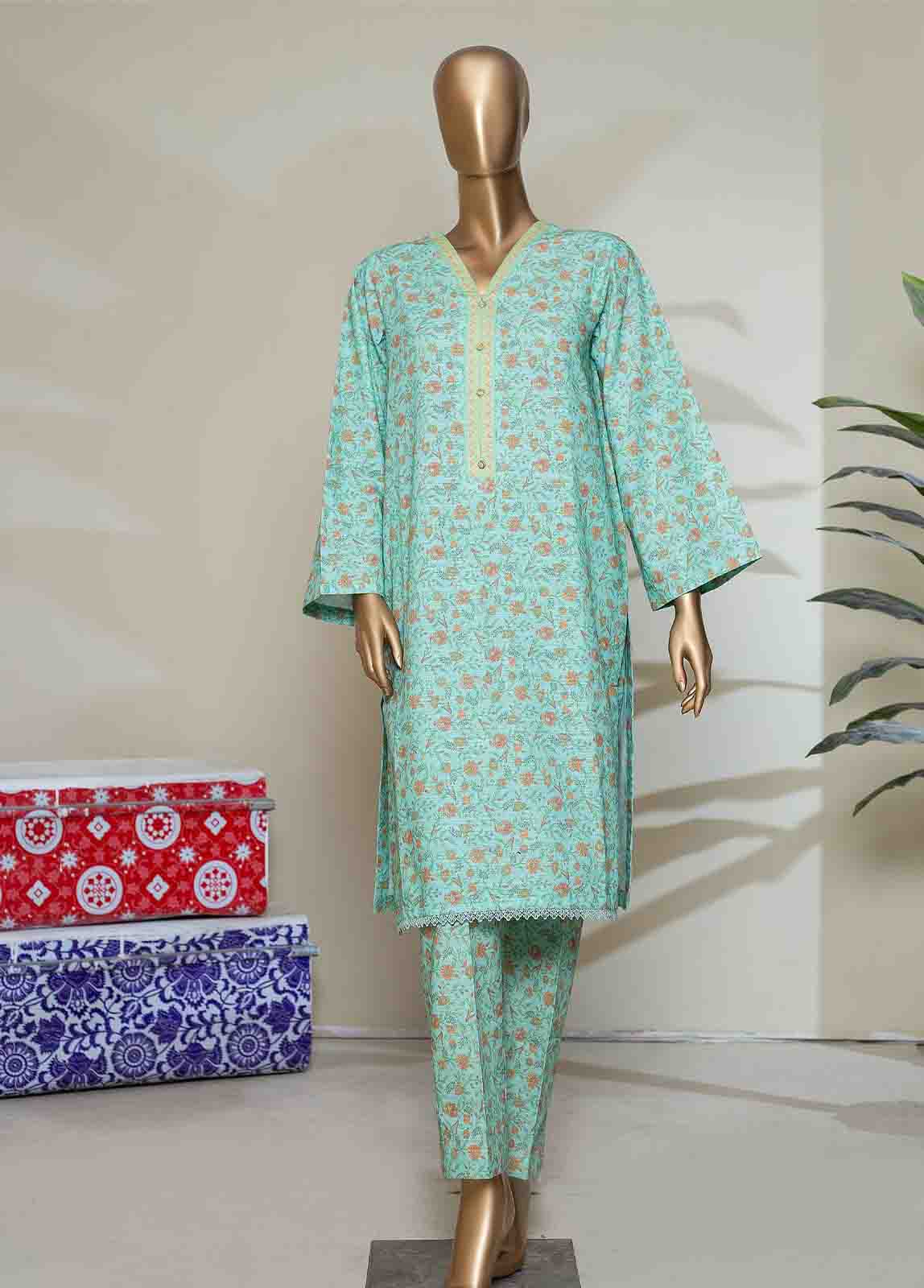 Bin Saeed Fabric - KF-0016 - 2 Piece Printed Khaddar