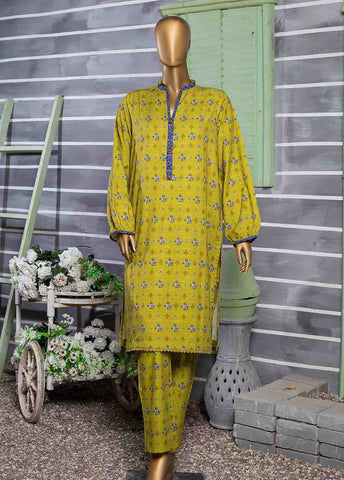 Bin Saeed Fabric - KF-0017 - 2 Piece Printed Khaddar