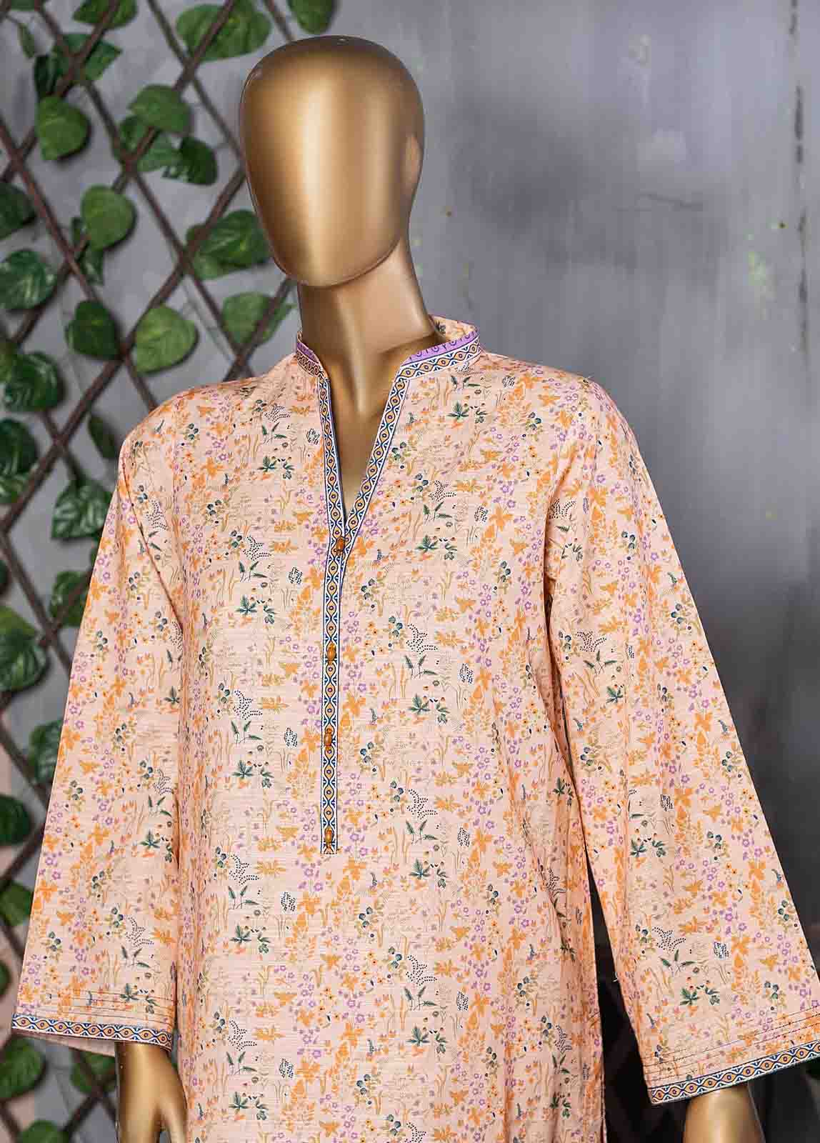 Bin Saeed Fabric - KF-0025 - 2 Piece Printed Khaddar