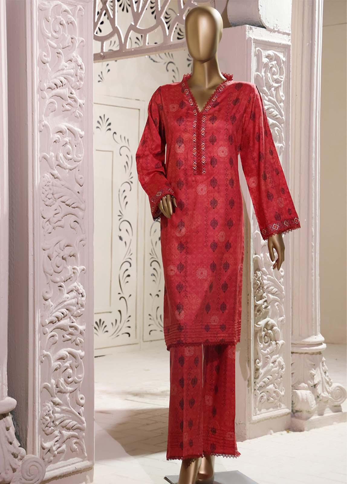 Bin Saeed Fabric - KF-0099- 2 Piece Printed Khaddar
