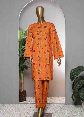 Bin Saeed Fabric - KF-035- 2 Piece Printed Khaddar