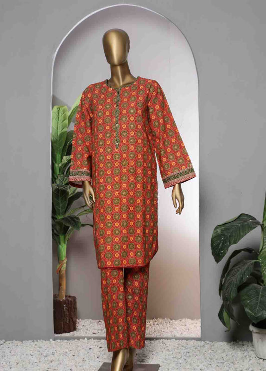 KF-062- 2 Piece Printed Khaddar