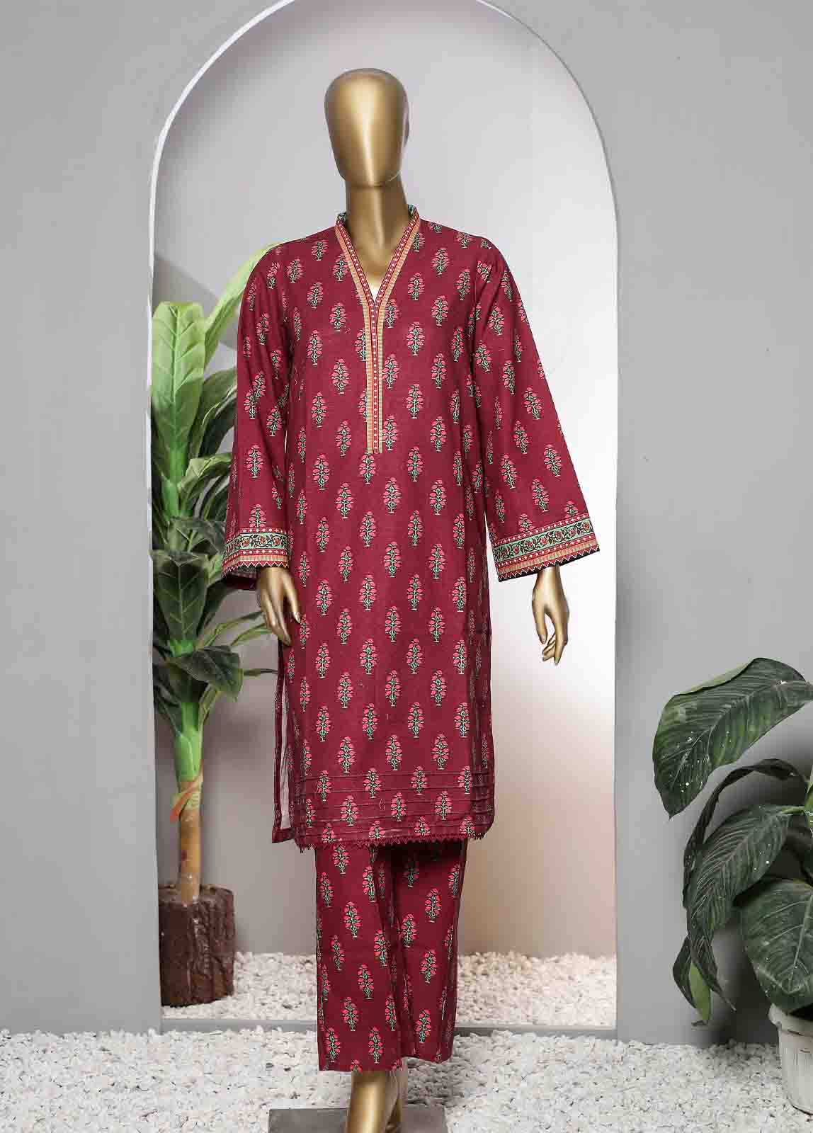 KF-063- 2 Piece Printed Khaddar