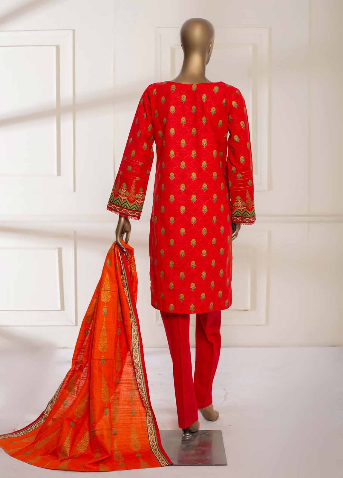 Bin Saeed Fabric - KFR-0086 - 3 Piece Printed Khaddar