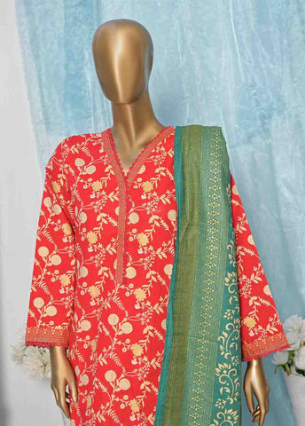 Bin Saeed Fabric - KFR-0094 - 3 Piece Printed Khaddar