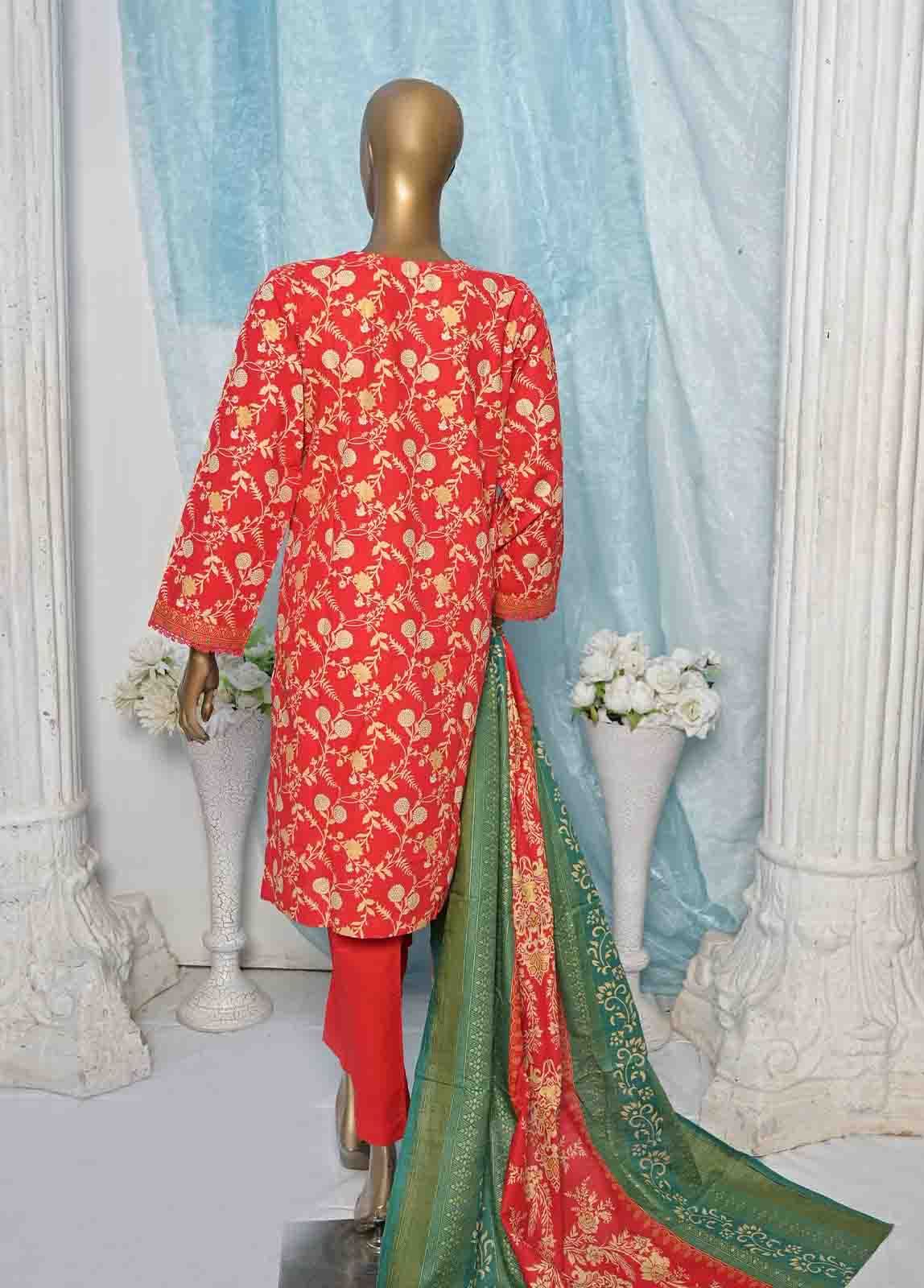Bin Saeed Fabric - KFR-0094 - 3 Piece Printed Khaddar