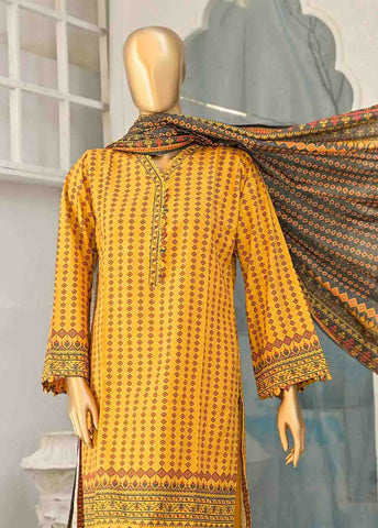 Bin Saeed Fabric - KFR-0102 - 3 Piece Printed Khaddar