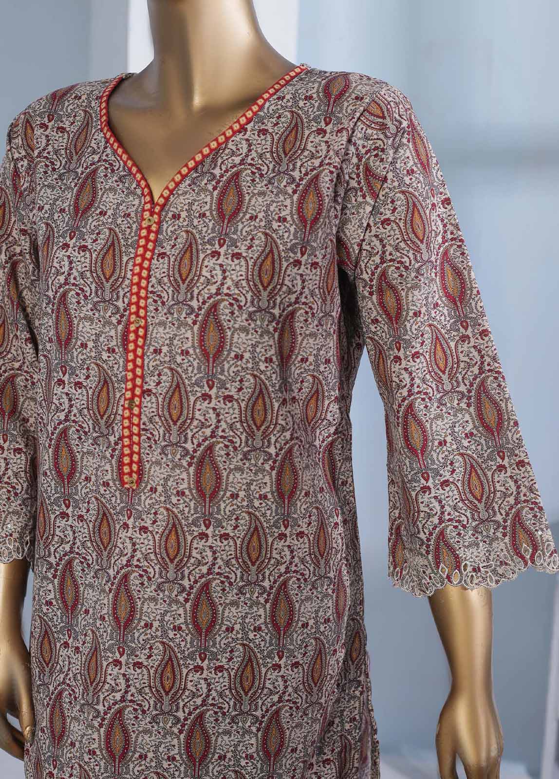 Bin Saeed Fabric - KKF-026 - 2 Piece Embroidered Khaddar