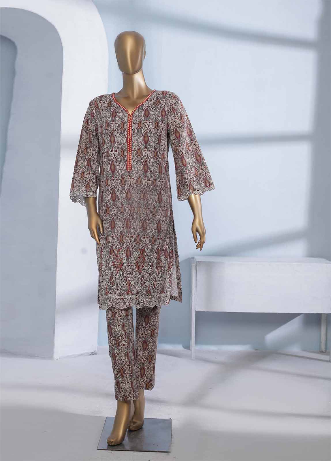 Bin Saeed Fabric - KKF-026 - 2 Piece Embroidered Khaddar