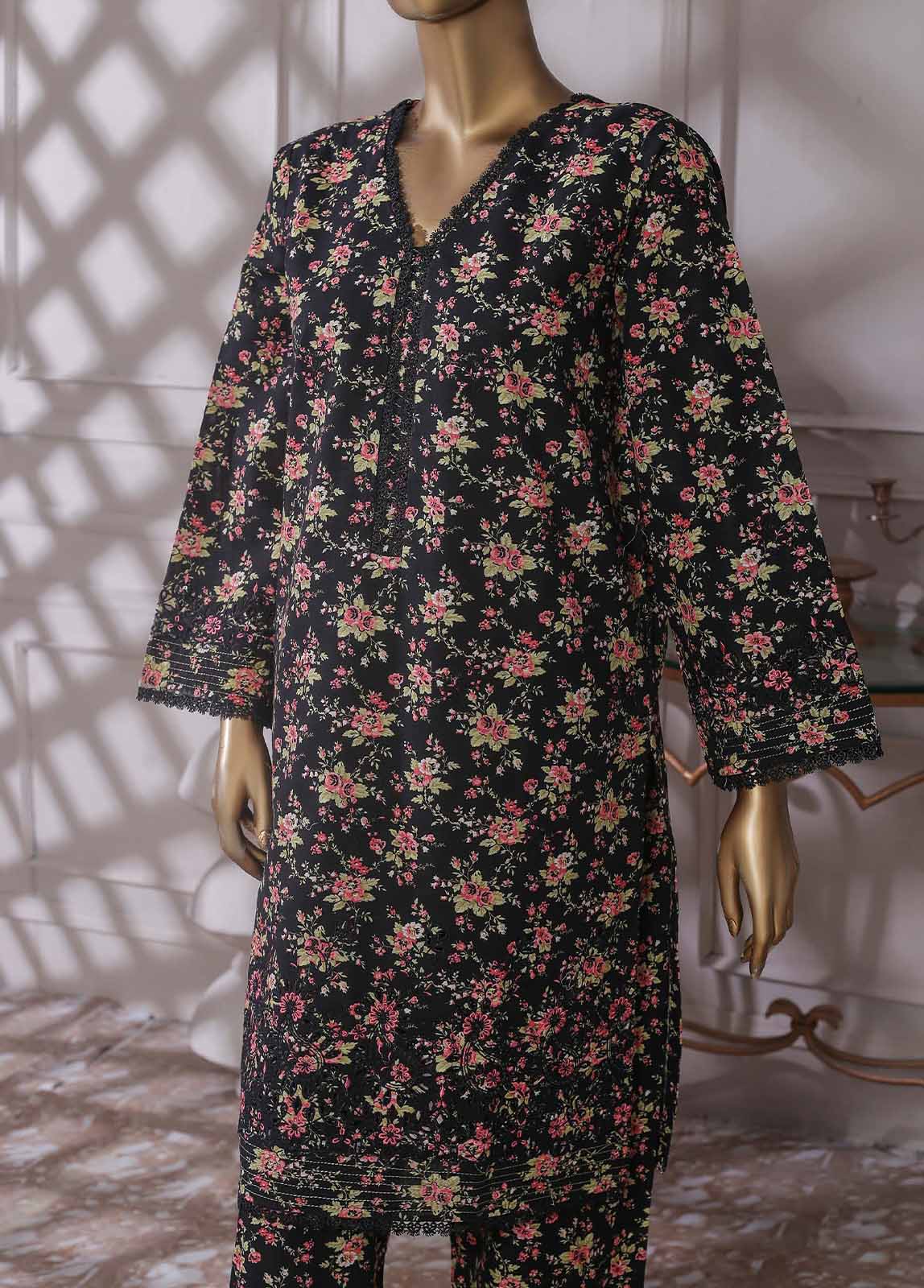 Bin Saeed Fabric - KKF-038 - 2 Piece Embroidered Khaddar