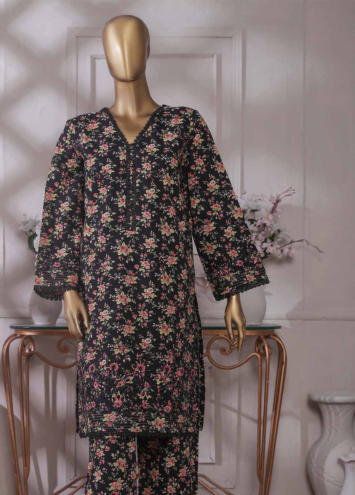 Bin Saeed Fabric - KKF-038 - 2 Piece Embroidered Khaddar