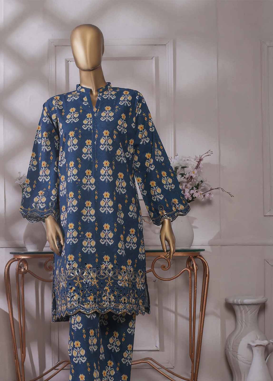 Bin Saeed Fabric - KKF-039 - 2 Piece Embroidered Khaddar