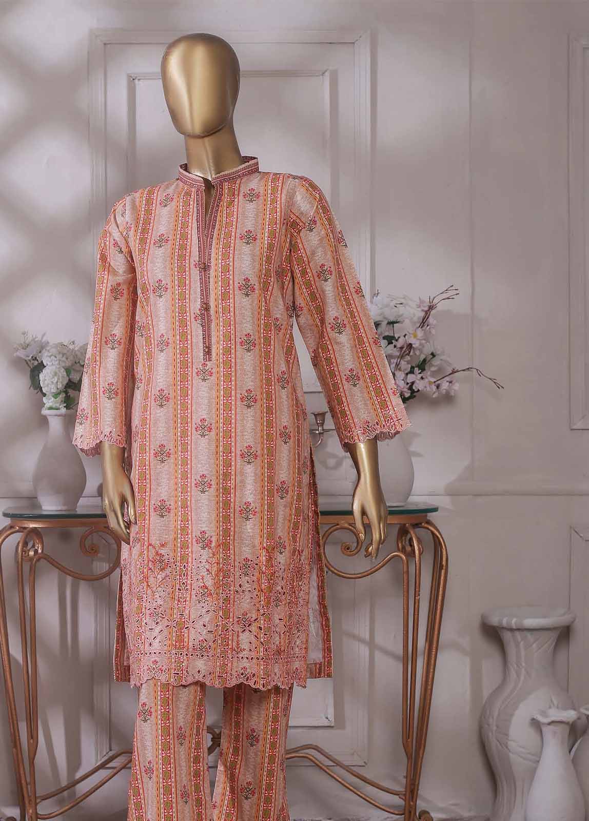 Bin Saeed Fabric - KKF-044 - 2 Piece Embroidered Khaddar