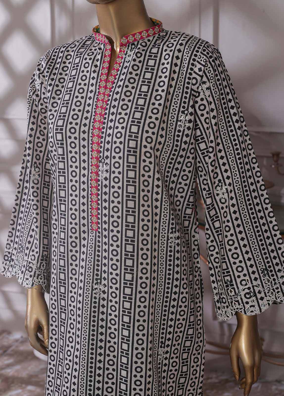 Bin Saeed Fabric - KKF-046 - 2 Piece Embroidered Khaddar