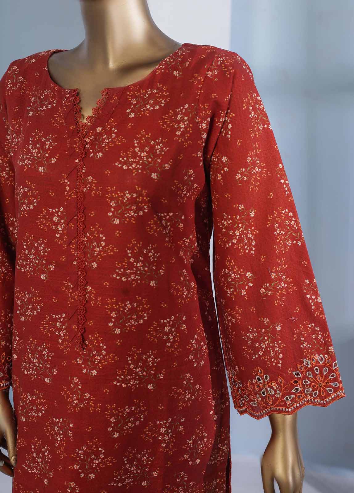 Bin Saeed Fabric - KKF-047 - 2 Piece Embroidered Khaddar