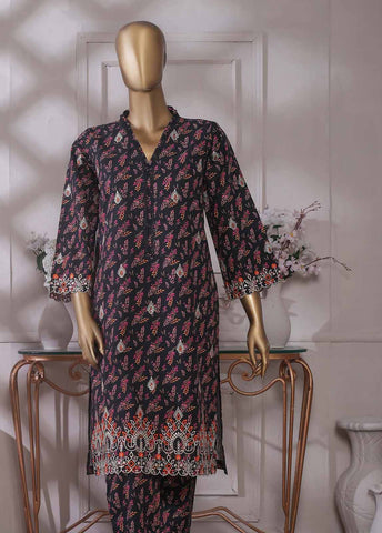 Bin Saeed Fabric - KKF-048 A - 2 Piece Embroidered Khaddar