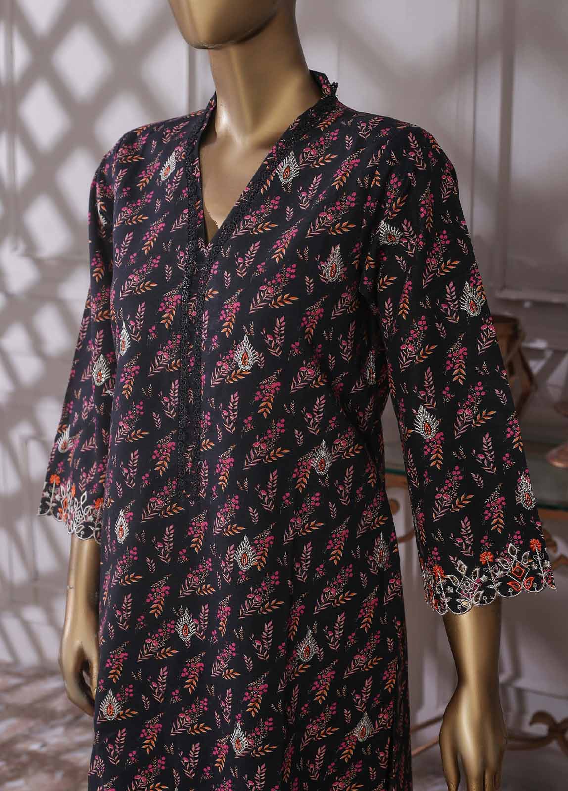 Bin Saeed Fabric - KKF-048 A - 2 Piece Embroidered Khaddar