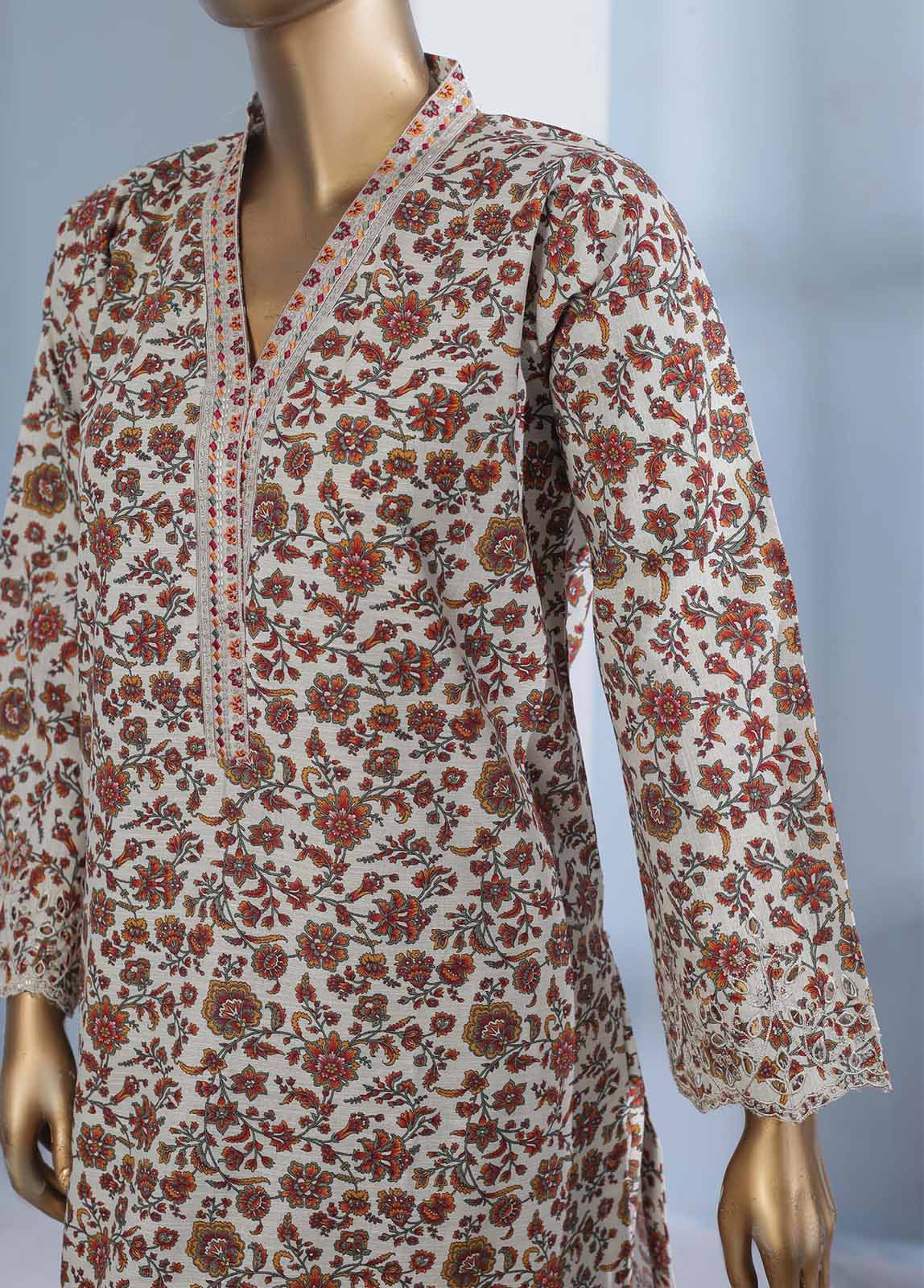 Bin Saeed Fabric - KKF-052 - 2 Piece Embroidered Khaddar