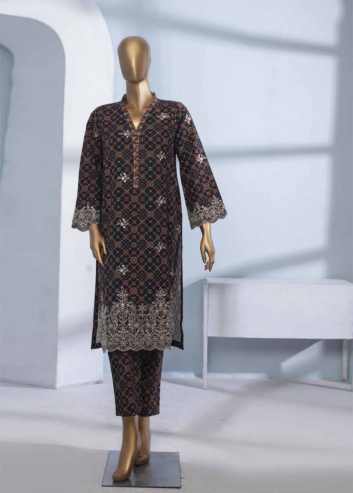 Bin Saeed Fabric - KKF-057 - 2 Piece Embroidered Khaddar
