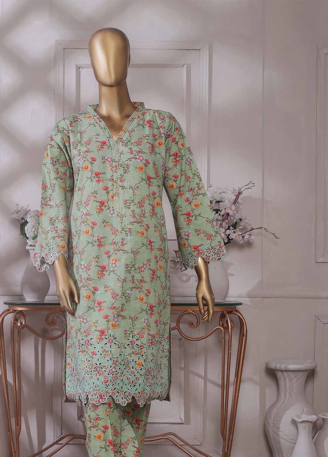 Bin Saeed Fabric - KKF-058 - 2 Piece Embroidered Khaddar