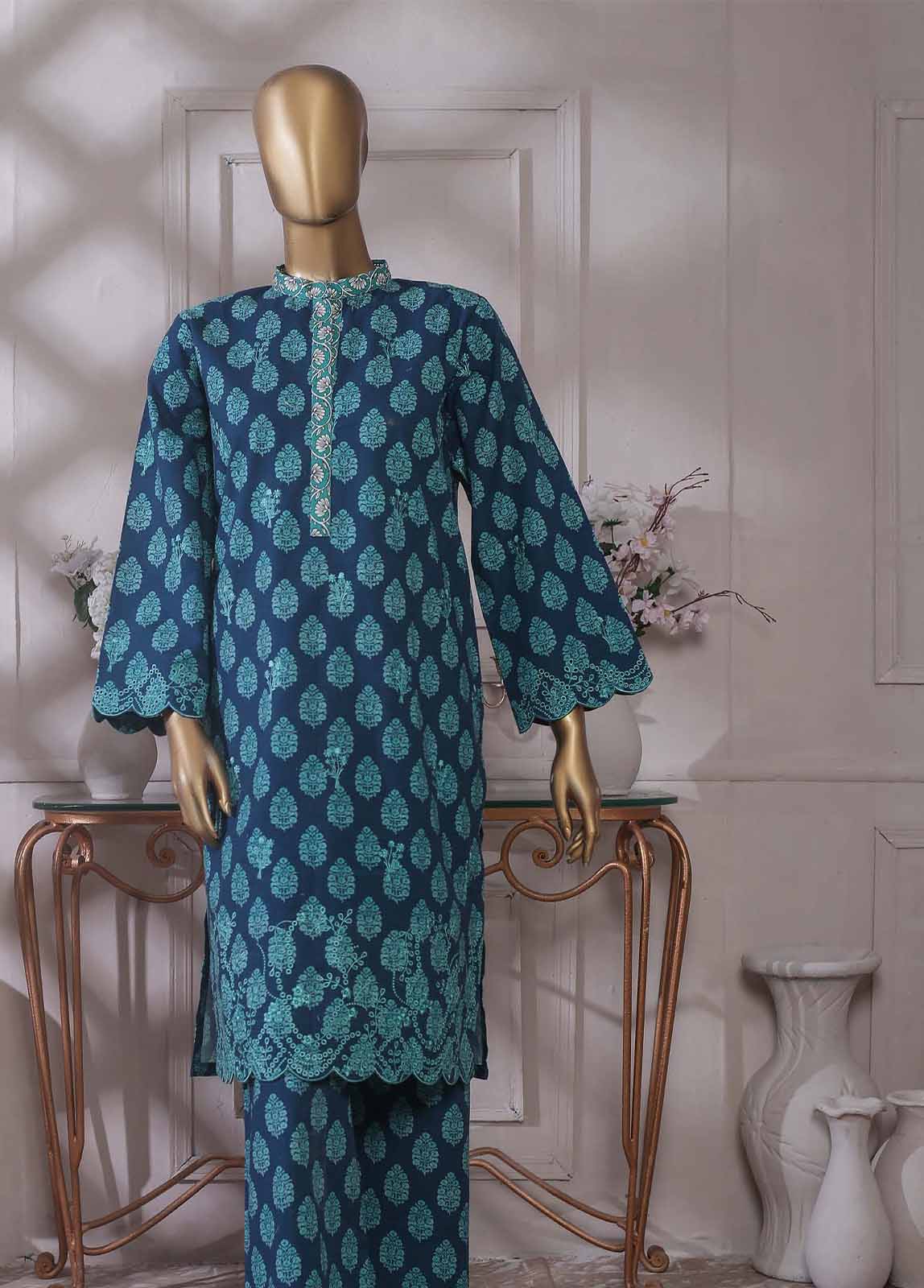 Bin Saeed Fabric - KKF-059 - 2 Piece Embroidered Khaddar