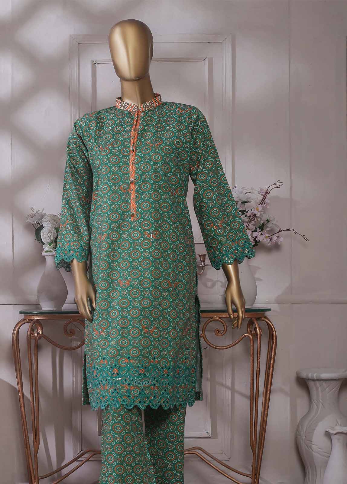 Bin Saeed Fabric - KKF-061- 2 Piece Embroidered Khaddar