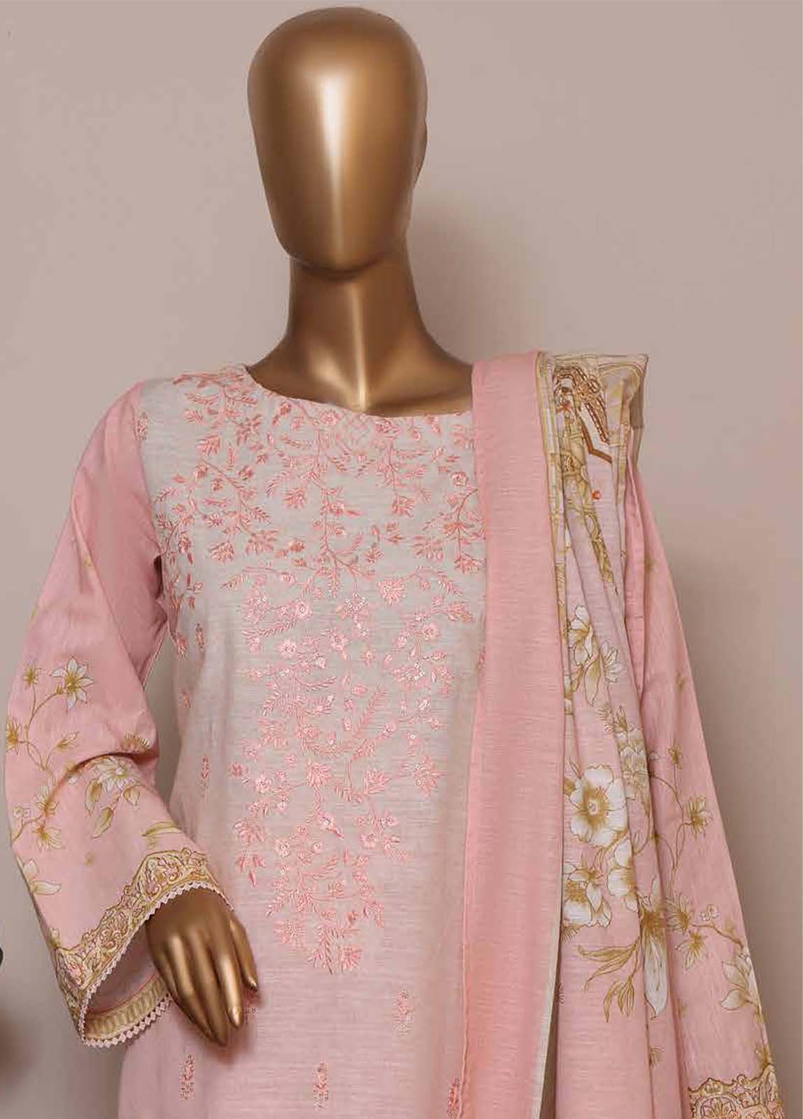 KUE-0011- 3 Piece Emroidered Khaddar