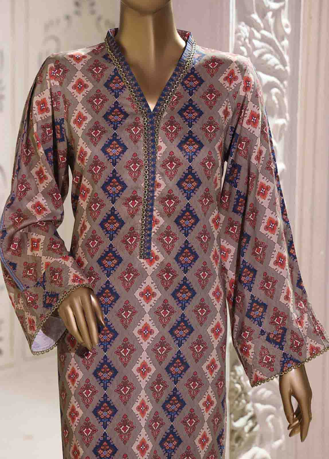 Bin Saeed Fabric - LI-5878- 2 Piece Printed Linen