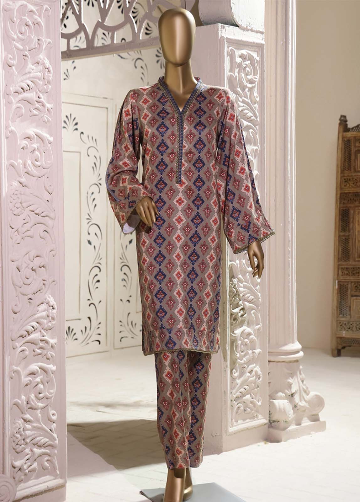 Bin Saeed Fabric - LI-5878- 2 Piece Printed Linen