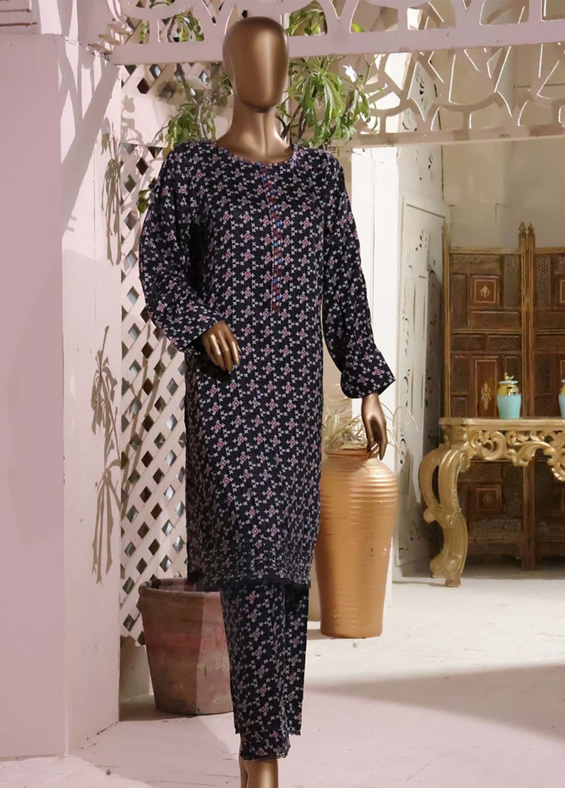 Bin Saeed Fabric - LI-5879- 2 Piece Printed Linen