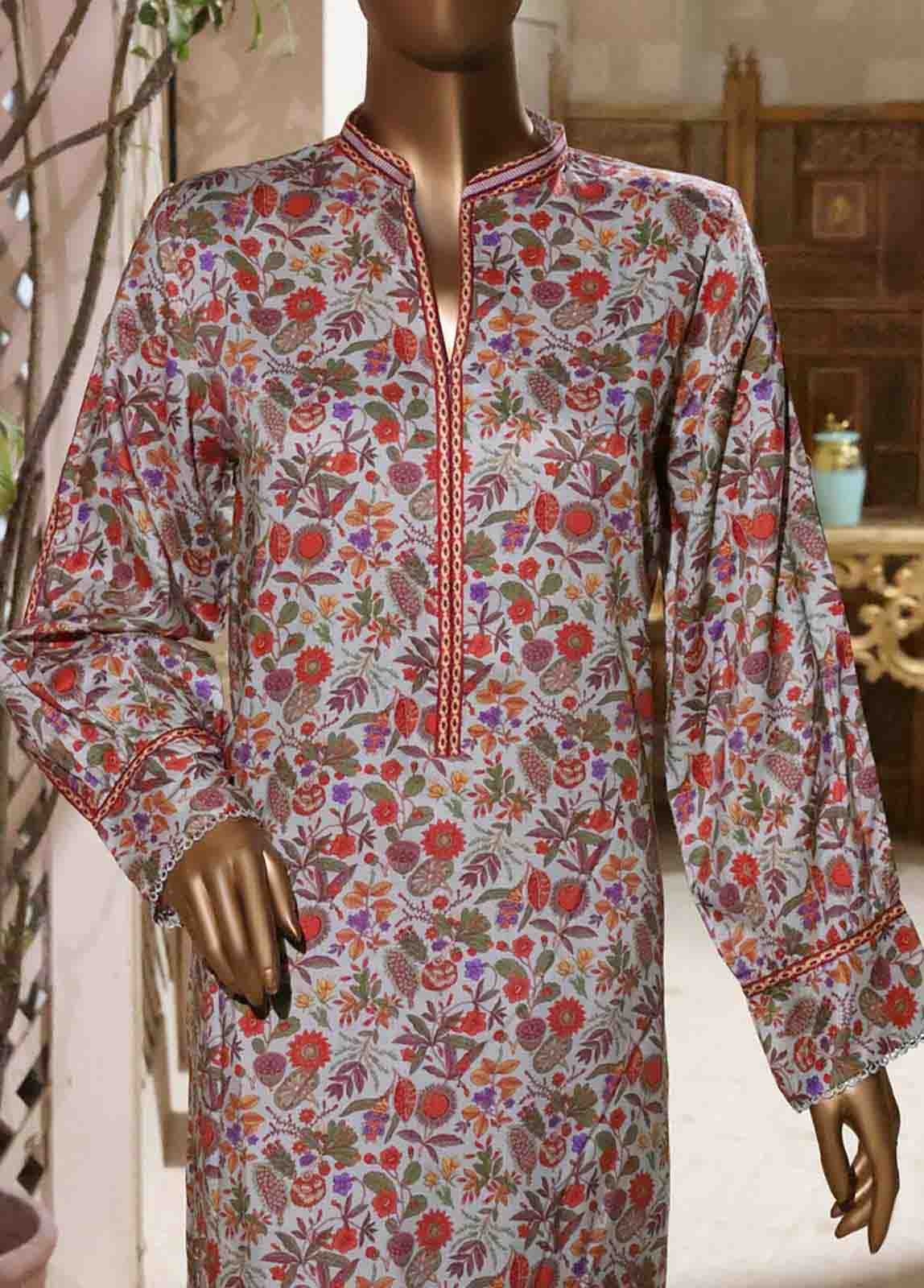 Bin Saeed Fabric - LI-5881- 2 Piece Printed Linen