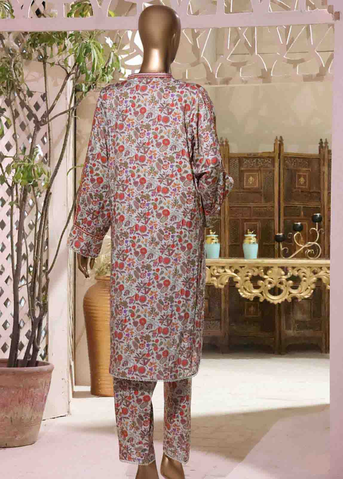Bin Saeed Fabric - LI-5881- 2 Piece Printed Linen