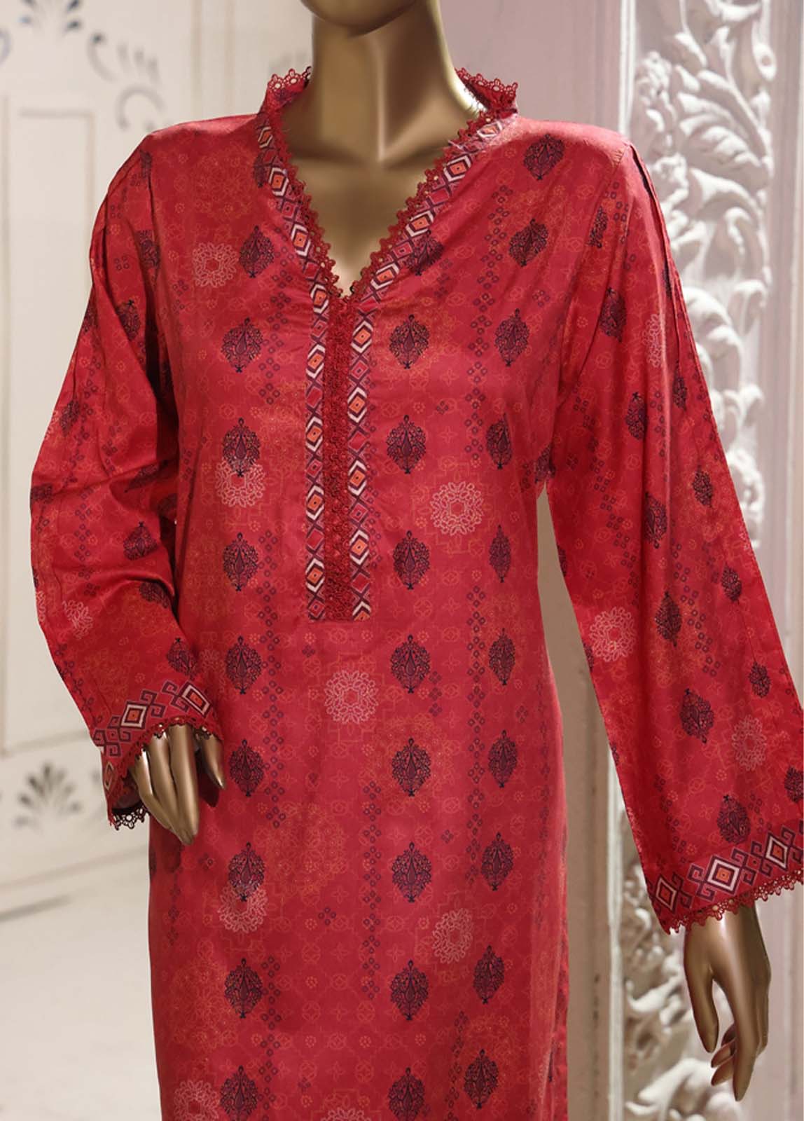Bin Saeed Fabric - LI-5893- 2 Piece Printed Linen Stitched Suit