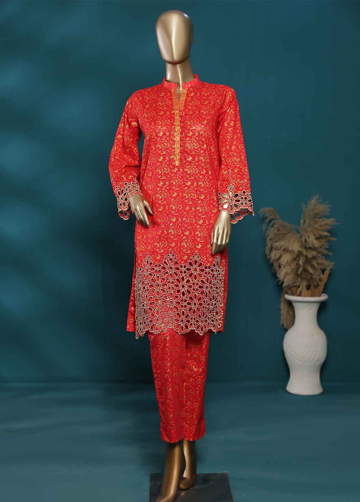 Bin Saeed Fabric - LRGF-0011-L- 2 Piece Chikankari