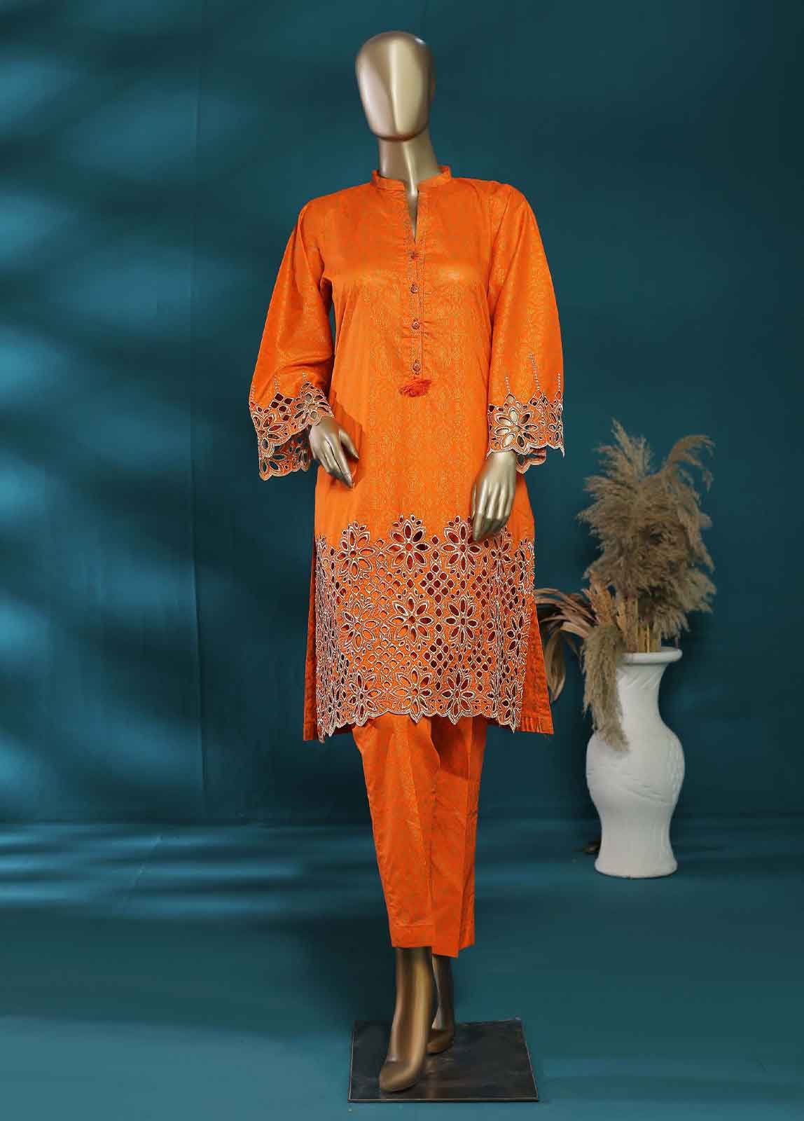 Bin Saeed Fabric - LRGF-0020-L- 2 Piece Chikankari