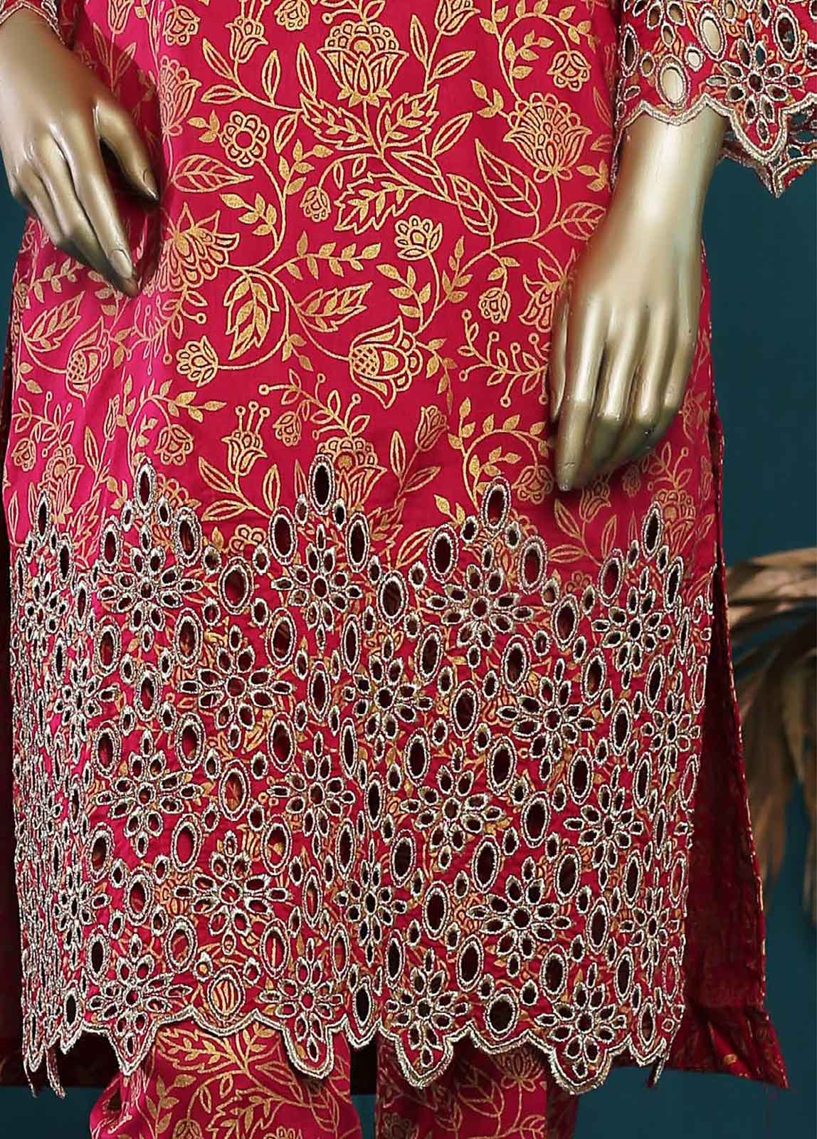Bin Saeed Fabric - LRGF-0024-L- 2 Piece Chikankari