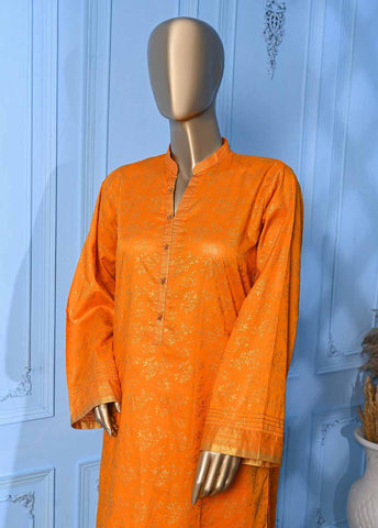 Bin Saeed Fabric - LRGF-005- 2 Piece Gold Printed Stitched