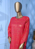 LRGF-016- 2 Piece Gold Printed Stitched