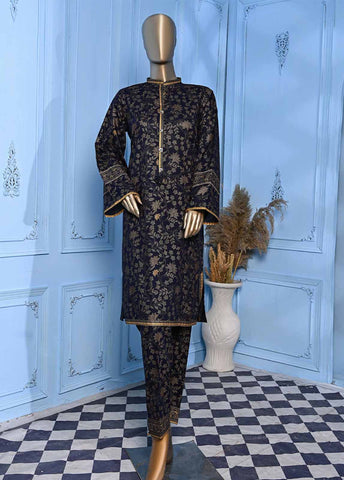 Bin Saeed Fabric - LRGF-026- 2 Piece Gold Printed Stitched