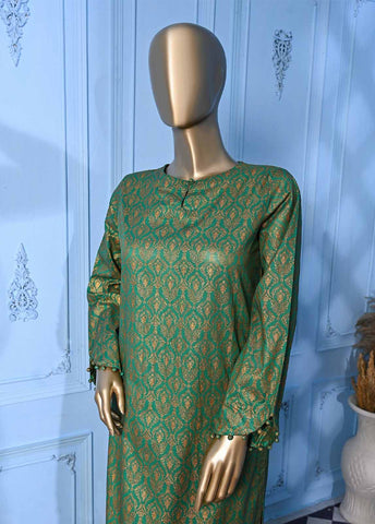 Bin Saeed Fabric - LRGF-030- 2 Piece Gold Printed Stitched