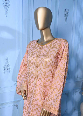 Bin Saeed Fabric - LRGF-033- 2 Piece Gold Printed Stitched