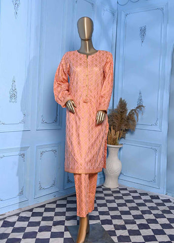 Bin Saeed Fabric - LRGF-036- 2 Piece Gold Printed Stitched