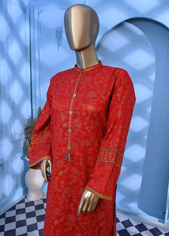 Bin Saeed Fabric - LRGF-038- 2 Piece Gold Printed Stitched