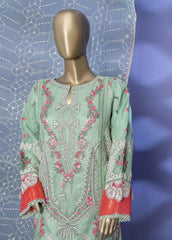 OMS-004-A - 3 Piece Embroidered Organza
