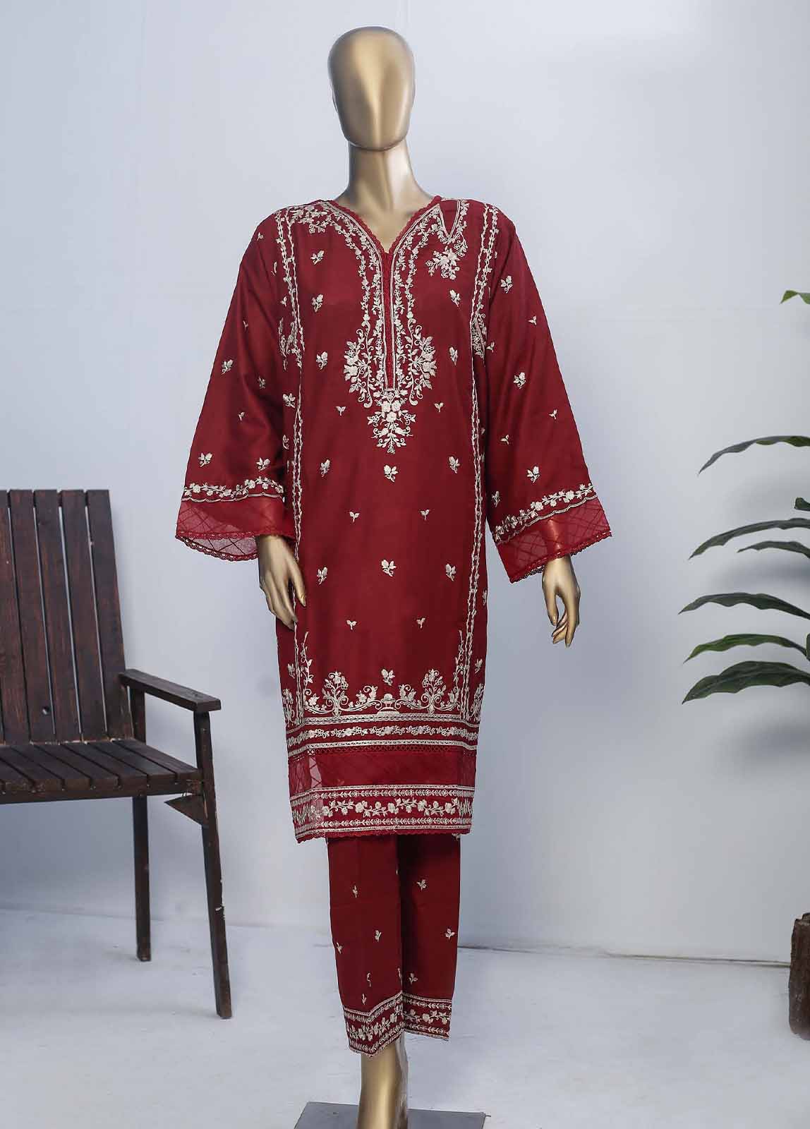 Bin Saeed Fabric - SM-049- 3 Piece Printed Stitched Suit