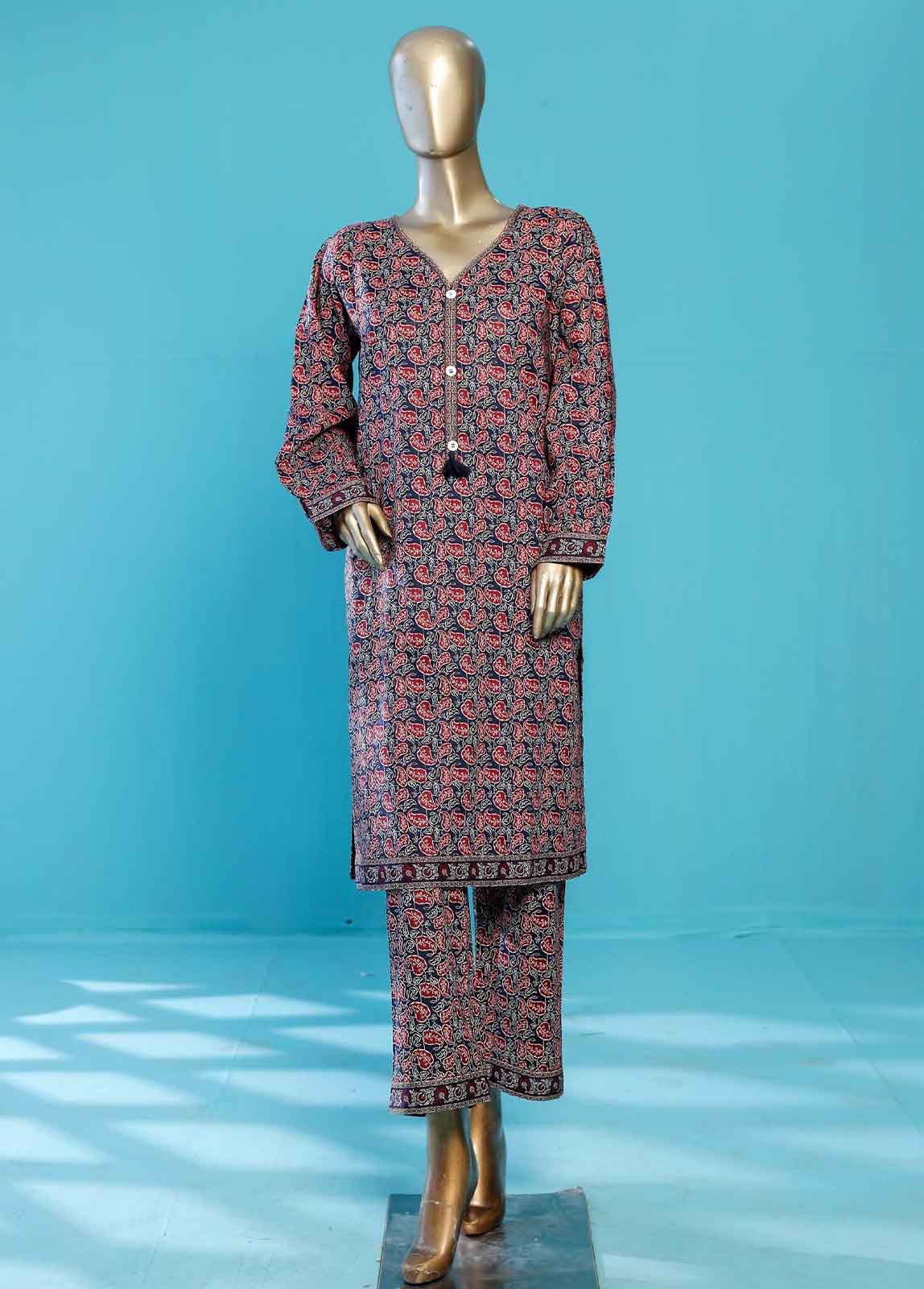 Bin Saeed Fabric - SMLS-TF25- 2 Piece Printed Lawn
