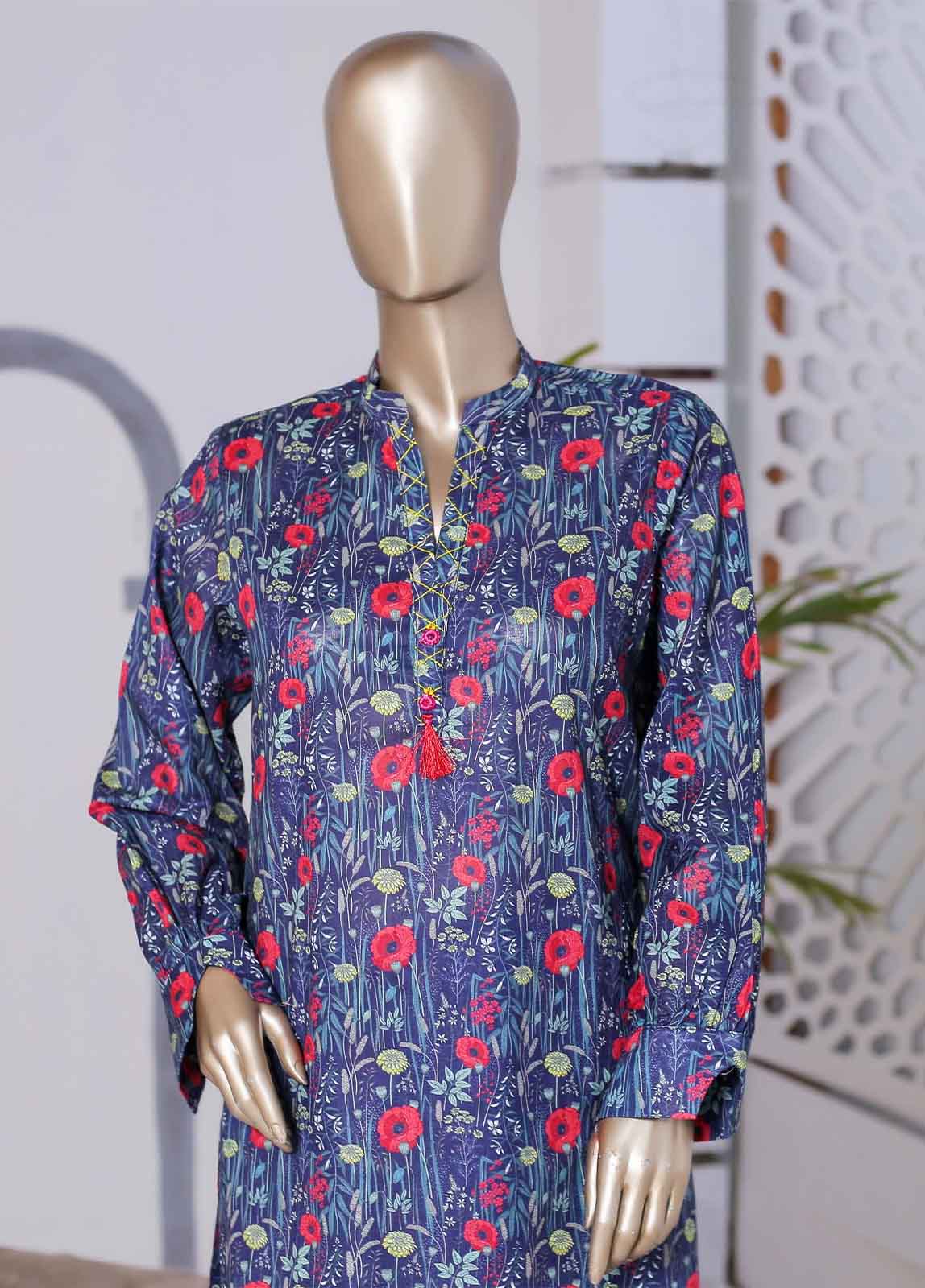 Bin Saeed Fabric - SMLS-TF61- 2 Piece Printed Lawn