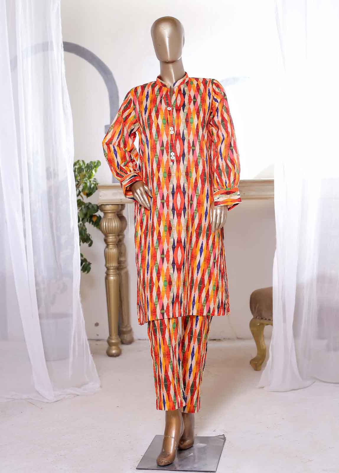 Bin Saeed Fabric - SMLS-TF66- 2 Piece Printed Lawn